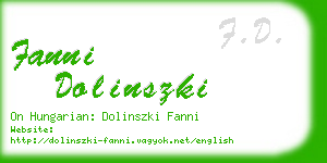 fanni dolinszki business card